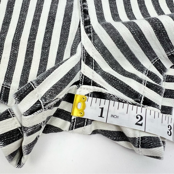 BILLABONG Stripe High-Rise Y2K Style Cotton-Blend Denim Shorts | Size US 25 - Picture 12 of 15